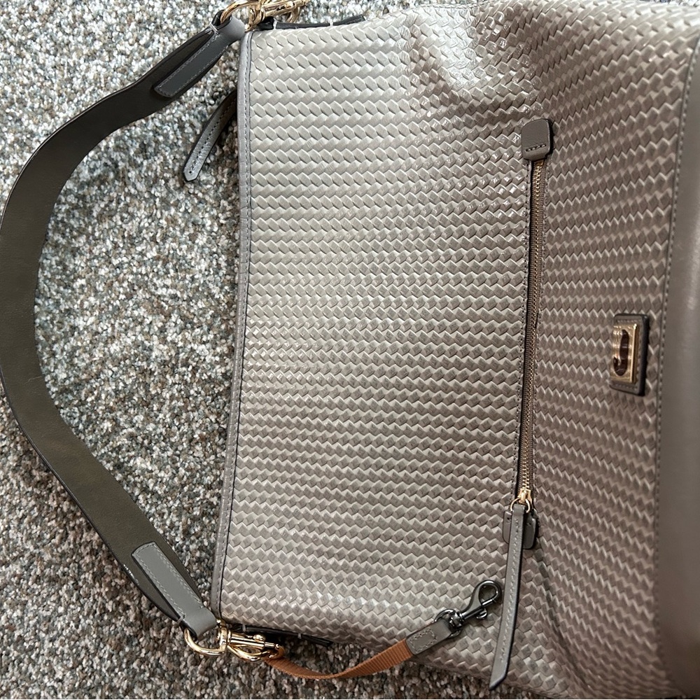 Dooney Bourke Tote.  Previously owned.   Camden Collection.   Taupe/Grey - Picture 8 of 16